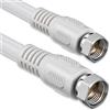 1aTTack.de Cavo antenna SAT 1,5 metri 2x connettore F schermato > connettore F (completamente schermato) SAT bianco F-F 85db