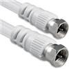 1aTTack.de Cavo antenna SAT 2,5 metri schermato 2x, connettore F > connettore F SAT bianco F-F 80db