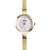 Alienwork Orologio Donna Oro Cinturino in Maglia Metallo Argento Strass Elegante