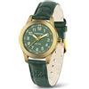PINIDOUS Orologio per Donna Orologi Analogici al Quarzo Mini Orologio da Donna Elegante Facile Lettura Impermeabile Cinturino in Pelle Stile Classico Semplice Elegante Orologi da Polso da Donna (Oro Verde)