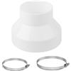 Amentalove Tubo di scarico, adattatore da 150 mm a 100 mm, riduttore con 2 fascette stringitubo in acciaio inox, riduttore universale in ABS per ventilazione, tubo rotondo, ventilazione, condotto di