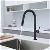 DILECI - Rubinetto da cucina con doccetta estraibile - Miscelatore Beccuccio alto girevole a 360° nero opaco - Design moderno resistente alla corrosione - Facile installazione e funzionalità ottimale