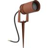 Faretto con Picchetto e Supporto GU10 IP67 Alluminio e Vetro - Corten