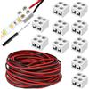 RUNCCI-YUN 10Pcs 5 V, 12 V, 24 V Connettore per striscia LED 2 pin 8mm,10m prolunga cavo striscia LED per SMD 5050 5630 monochrom