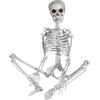 SIFOEL Scheletro per Halloween, in plastica, 90 cm, con articolazioni mobili, per Halloween, casa, giardino, casa, terrazza, decorazione (1 Pezzi)