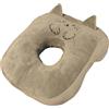 CavspkArt Cuscino per pisolino da ufficio, in cotone memory, grazioso cuscino con foro per le orecchie, morbido cuscino per le orecchie, per dormire, per donne, ragazze, bambini (gattino grigio)