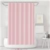 LUKDUNG Tenda da bagno, 180 x 180 cm, anti muffa, impermeabile, lavabile, PEVA Shower Curtain con 12 anelli per tenda da doccia, Rosa