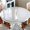 OstepDecor Tovaglia Plastificata Rotonda 120cm Ø, Tovaglia Trasparente Rotonda - Pellicola Protettiva in PVC Lavabile, Spessa e Resistente, Facile da Pulire
