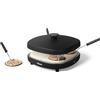 Tristar Pizza Family 4 Pizza Maker, 25x25 cm, 900 W, Per 4 Persone, Rivestimento Ceramico Senza PFAS, Piastre Rimovibili, 4 Palette e Tagliapasta, PZ-9174