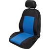 Start Coprisedile singolo anteriore auto Stretch nero/blu universale protezione sedile poliestere