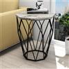 Hanah Home Modern Side Table with Metal Legs, Anthracite & White, 46 x 57 x 46 cm | 100% Melamine Coated Particle Board ard, 18 mm di spessore | Design elegante e funzionale
