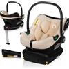 LIONELO ASTRID I-size SET Seggiolino Auto per Bambini con Base 40-87 cm Ovetto per Neonati Montaggio ISOFIX, Cinture di Sicurezza a 3 Punti Protezione Laterale, Inserto Dri-Seat, i-Size R129