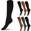 Leedya 6 Calze JADEA Donna Lunghe in Caldo Cotone Invernali Gambaletto TAGLIA UNICA 36-41 (6 PAIA MULTICOLORE 102, TAGLIA UNICA 36-41)