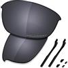 Saucer Lenti di ricambio premium e kit di gomma per occhiali da sole Oakley Half Jacket 2.0 OO9144 ad alta difesa - Scudo nero polarizzato