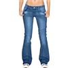 Generic Jeans Donna Svasati Elasticizzati Jeans Bootcut da Donna Vita Bassa Jeggings a Zamppa Elefante Elasticizzati Flare Leggins Bootcut Curvvy Push Up Pantaloni Stretch Comodi Pantalone (A-Blue, XXXXL)