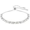 Swarovski Bracciale Tennis Matrix, Crystal Pearl, Taglio Round, Bianco, Placcato rodio