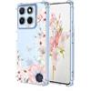 YUEQIAN Cover per Motorola Moto G56 5G, Fiori Floreale Mazzo Simpatico Motivo Custodia, Ultra Sottile Trasparente Morbido TPU Silicone Antiurto Donna Custodia (Sakura)