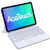 Inateck Custodia Tastiera per iPad 11a/10a Gen, iPad 10a (10,9)/11a Gen (2025 A16), Air 11 M3/M2, Air 6/5/4a, Pro 11 4a-1a, Tastiera Ultralight Rimovibile con Touchpad, Blu AceTouch