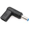 JZK Adattatore USB tipo C femmina a maschio DC 4,5 x 3,0 mm per HP laptop, spina convertitore di ricarica PD 20 V, connettore USB C ad angolo retto a jack barilotto DC 4,5 mm x 3,0 mm