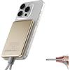 Dbasne Magsafe Power Bank 5000mAh, Caricatore Portatile Magnetico, Slim PD 20W Ricarica Rapida Wireless PowerBank, USB-C Battery Pack cavo di Ricarica con Cordino per iPhone 16/15/14/13/12/Pro/Pro/Max