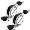 ASICEN Cavo di Ricarica Multiplo da 1m, Confezione da 2 Cavi di Ricarica Retrattile Multi Veloce 3 in 1 Multi USB con Lightning/Micro USB/Tipo C Cavo di Ricarica per iPhone,iPads,Galaxy,PS, e Più