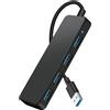 Vemfay Hub USB 3.0, 4 porte Sdoppiatore USB, Adattatore Multiporta USB Alta Velocità 5Gbps per MacBook Pro/Air, iMac, Surface Pro, XPS, PC, Chiavetta, Mouse, Stampante, Tastiera, Dell, HDD