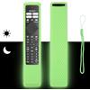 CTRLBETTER Custodia per telecomando in silicone compatibile con Philips HR45B-GJ01 BRC0984501 HR45B-GJ06 YKF474-B013 TV telecomando copertura protettiva antiurto con cordino (Verde Fluorescente)