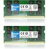 Wlizedle DDR4 3200MHz Laptop Memoria RAM 16GB Kit (2x8GB) CL22 SO-DIMM Wlizedle Modulo di Memoria PC4-25600 260-Pin 1.2V Non-ECC 2Rx8 Upgrade Notebook Memory per Computer Portatile, Verde
