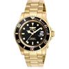 Invicta Pro Diver - Orologio da uomo in acciaio inossidabile con movimento al quarzo - 40 mm, Oro / Nero