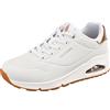 Skechers Uno - Golden Air, Sneakers Donna, Bianco White Black Gold, 35 EU