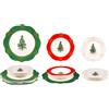 Nataland Servizio Piatti Natalizio Tondo Da 18 Pezzi In Porcellana Bone China Finemente Dipinta, Ideale Per Decorare Con Eleganza E Originalità La Tua Tavola