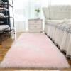 Tomifine Faux Tappeto di Pelle di Pecora, Lana Agnello Imitazione Tappeti Pelliccia Sintetica Decorativa, Adatto per Tappeto per Soggiorno, Tappetino per il Letto (45 x 45 cm,Rosa Chiaro)