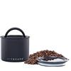 Planetary Design Airscape - Contenitore per caffè in acciaio inox - Contenitore per alimenti - Coperchio ermetico brevettato - Conservazione della freschezza degli alimenti grazie all'aria in eccesso (piccolo, nero