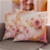 PETTI Artigiani Italiani - Coppia di Federe Cuscino 35x35 cm in Microfibra, Cuscini Arredo Camera da Letto, Divano, Salotto, Set 2 Fodere Copricuscino, Federa Floreale 06 6, 100% Made in Italy