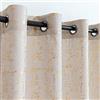 Taisier Home Tende testurizzate in lino con stampa in lamina d'oro, design geometrico a pois per asilo nido, stanza dei giocattoli, trattamento termico per finestre, 2 pannelli, 114,3 cm L, beige e