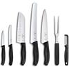 Victorinox Swiss Classic Set Coltelli da Cucina, 7 Pezzi, Acciaio, Nero
