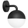M Ledme Applique da parete per esterni serie Cam - Attacco E27, IP44, acciaio nero, potenza 40W. Adatta per giardino, terrazza, facciata (lampadina non inclusa)