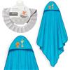 Interbaby - Mantello da bagno per bambini + berretto regolabile | Asciugamano con cappuccio 100% cotone, unisex, morbido, asciugatura rapida, ideale per neonati, neonati e bambini piccoli | Design