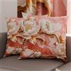 PETTI Artigiani Italiani - Coppia di Federe Cuscino 35x35 cm in Microfibra, Cuscini Arredo Camera da Letto, Divano, Salotto, Set 2 Fodere Copricuscino, Federa Floreale 06 11, 100% Made in Italy