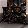 PETTI Artigiani Italiani - Coppia di Federe Cuscino 50x50 cm in Microfibra, Cuscini Arredo Camera da Letto, Divano, Salotto, Set 2 Fodere Copricuscino, Federa Floreale 06 22, 100% Made in Italy