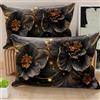 PETTI Artigiani Italiani - Coppia di Federe Cuscino 50x70 cm in Microfibra, Cuscini Arredo Camera da Letto, Divano, Salotto, Set 2 Fodere Copricuscino, Federa Floreale 06 22, 100% Made in Italy