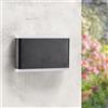 M Ledme - Applique LED Nian 10W, luce calda 3000K, IP54 impermeabile, lampada moderna per giardino, ingresso, patio e terrazza