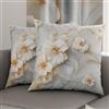 PETTI Artigiani Italiani - Coppia di Federe Cuscino 30x30 cm in Microfibra, Cuscini Arredo Camera da Letto, Divano, Salotto, Set 2 Fodere Copricuscino, Federa Floreale 06 1, 100% Made in Italy