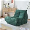 [en.casa] Poltrona Bassa Senza Braccioli Sedia Imbottita da Pavimento con Rivestimento Trapuntato in Microfibra Pouf Poltrona Relax Soggiorno Camera da Letto 75x90x100 cm - Verde