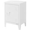 ML DESIGN modern living ML-Design Classificatore Industriale 40 x 30 x 58 cm in Acciaio Bianco Maniglia della Porta a Sinistra, Schedario in Metallo per Ufficio, Mobile Portadocumenti con 1 Anta, Armadio per Archiviazione