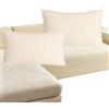 ILiemao Copricuscino letto 50x70 Set 2 Federe Cuscini Divano 60x60 Federe per Cuscino 45x45 per Divano Copricuscini letto Matrimoniale 40x60 con Cerniera Federe Cuscino Federa Cotone/Polyester(Cream,30x70 cm