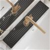 eormoe Paraspruzzi per lavello da cucina, rubinetto in diatomite in pietra, opaco, accessorio moderno per lavello da cucina per piano di lavoro (grigio scuro, 60 x 10 cm)