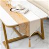 Odot Runner Tavola Moderno, Runner da Antichità, Tovaglie Runner Tavolo in Linea d'oro Stampa, Decorativo Panno per Interni, Feste, Cucina, Decorazione (33x220cm,Oro)