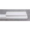AGE CURTAIN SYSTEM Binario per tende a pannello a 3 vie - Installazione: soffito - Movmento: manuale (senza corda) - Dimensioni: h. 2 cm x l. 5 cm - Colore: bianco (220 CM - PANNELLI DA 78 CM)
