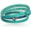 Amen Bracciale da donna Bracciale con angelo di dio. Lunghezza gioiello: 52 cm. Colore: turchese. La referenza è ajadit13-52